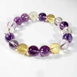 アメトリンのブレスレット（内周：15cm、美しい透明感と光沢）