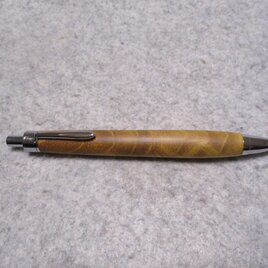 御蔵島桑　金桑　縮み杢　椿油仕上げ　木軸ボールペン(シャープペンシル)
