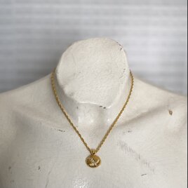 Vintage 90s USA crystal bijou shell necklace