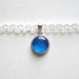 【受注製作】レジンアート　ラウンドモチーフとタティングレースとサテンリボンのチョーカー〈満天〉