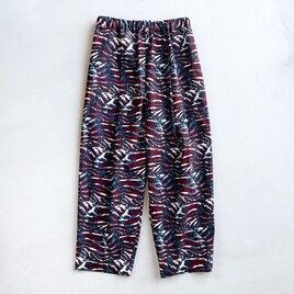 アフリカンワックスプリント　タックパンツ Pink zebra