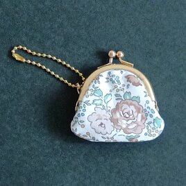 リバティ　超ミニ　がま口アクセサリーケース　コインケース　5cm口金　小さめ　フェリシテ　ベージュ　593