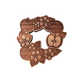 【木ｔｃｈ】クルミの木・ブローチ（アップルブロッサム・リング）リンゴ　アップル