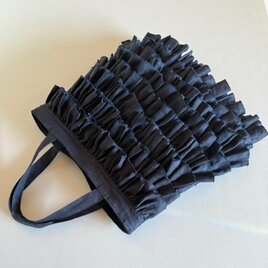 リネン　フリルバッグ