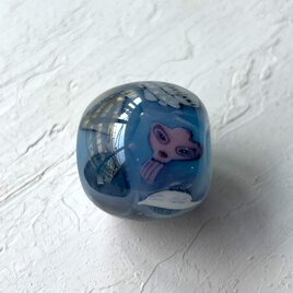 とんぼ玉「宇宙人とUFO」