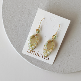 Leafピアス(若草色)