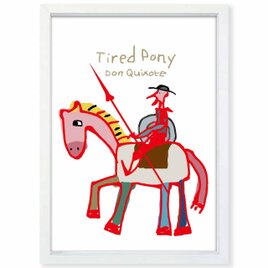 疲れたポニー　馬　送料無料 　あらゆるお部屋のポスター　イラスト　アートポスター　アート/sei検索新着順　3933-2