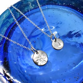 太陽と月 シルバー ペアネックレス PE-170