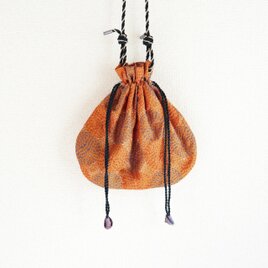 indian kantha embroidery bag 2way -A- / インドカンタ刺繍 巾着バッグ