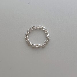 チェーンリングシルバー925【mb】華奢リング　つけっぱなし　サイズ豊富