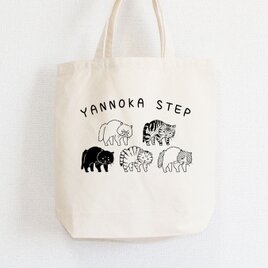 猫のやんのかステップ　トートバッグ