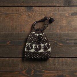 リスの手編みミニ巾着