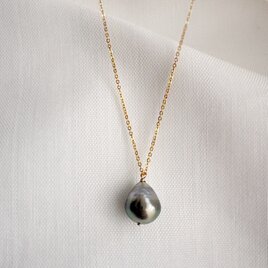 一点もの【K14GF】Tahitian Baroque Pearls Necklace（シルバー系）