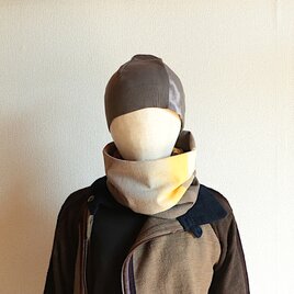 グレー/黄色グラデーション(幅細) ◎スヌード