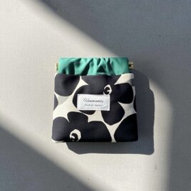 バネ口ポケットティッシュ入れ付きミニポーチ/サッと取り出せて便利/リップ・アクセサリー・小物入れ／花粉症・ゴミ入れにも