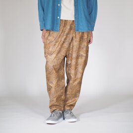 着物リメイク 一点物 ノラパンツ　Noragiスタイル　メンズ ワイドシルエット　テーパードパンツ　正絹着物リメイク　点描