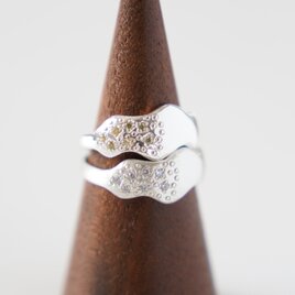 Puddle RING / SV925 キュービックジルコニア ≪送料無料≫