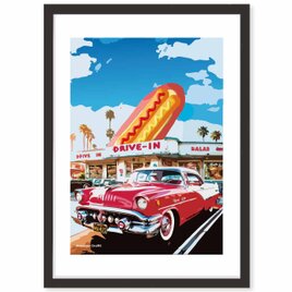 アメリカン看板　クルマ　送料無料 　あらゆるお部屋のポスター　ポスター　アートポスター　アート/sei検索新着順　3926