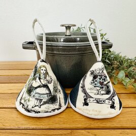 三角鍋つかみstaub　ストウブ　ホーロー　鍋つかみ　ミトン