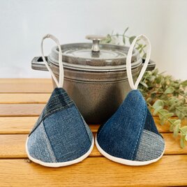 三角鍋つかみstaub　ストウブ　ホーロー　鍋つかみ　ミトン