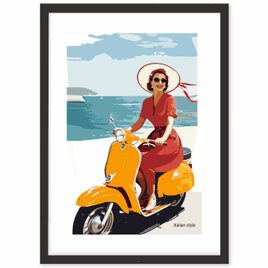 イエローヴェスパ　送料無料 　あらゆるお部屋のポスター　イラスト　ポスター　アートポスター　アート/sei検索新着順　3950