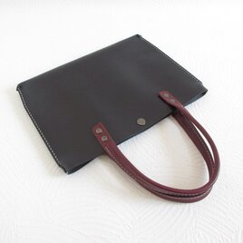 《牛革》新デザイン♪フラットミニマルトート・スムース・ダークネイビー・0508