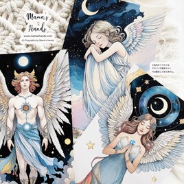 《大天使 光の癒し》☘️ウリエル｜レミエル｜ ハニエル ポストカード 3枚 天使 ハガキ セット