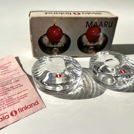 iittala Tapio Wirkkala  Maaru キャンドルホルダー 小サイズ 2個セット 箱付 タピオ・ヴィルカラ
