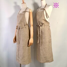 リネン ツイル エプロン　首掛けタイプ