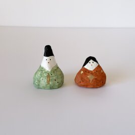 小さな雛人形２　紙塑人形