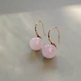 ローズクオーツドロップピアス/ 金具変更可（シルバー・イヤリング・ステンレス）天然琥珀のコピー