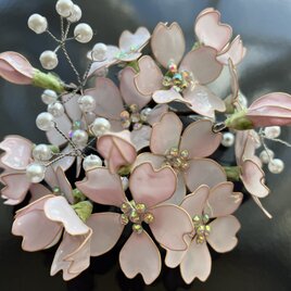 桜咲くコサージュ（クリップ付き）