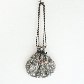 indian embroidery bag 2way -C- / インド刺繍 巾着バッグ