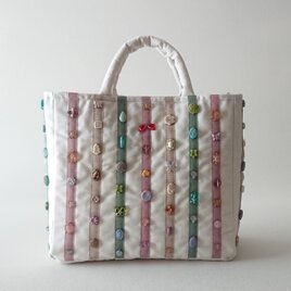 antique style beads&button bag