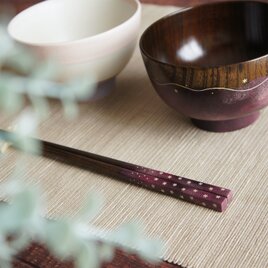 星踊る夜空のお箸　紫２１ｃｍ