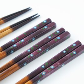 花咲くうるし箸～ネモフィラ～２３ｃｍ