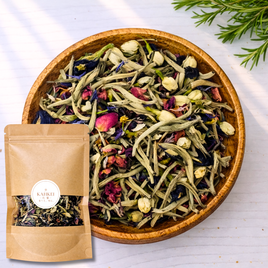 凍星｜冬季限定｜ミント×バタフライピー×白茶の花茶｜澄んだ冬夜に寄り添う一杯｜KAHKEI 花馨