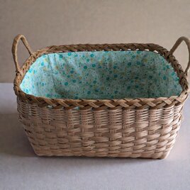 新生活やお部屋の整理に　大容量クラフトバンド製バスケット　かご　ビスケットカラー　シンプル&ナチュラル　カントリー調・北欧風収納