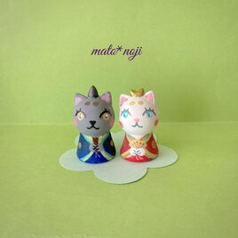 お雛様　ねこ雛様(ずんぐり猫さんタイプ)
