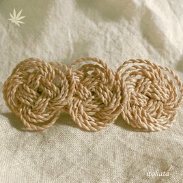 精麻あわじ結びバレッタ［66］