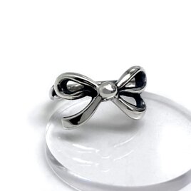3号のリボンのピンキーリング、シルバー925