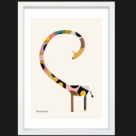 長い首　キリン　送料無料 　あらゆるお部屋のポスター　イラスト　ポスター　アートポスター　アート/sei検索新着順　3911