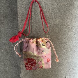 苺大福　帯リメイクショルダーバッグ