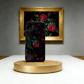 デコデン デコ電 手描き花柄油絵スマホケース｜抽象アート・立体質感・iPhone galaxy 全機種対応