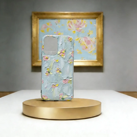 デコデン デコ電 手描き花柄油絵スマホケース｜抽象アート・立体質感・iPhone galaxy 全機種対応