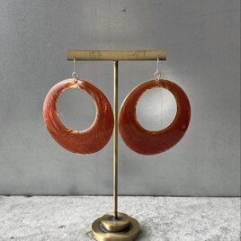 Vintage 00s USA retro enamel big circle design pierces