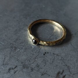 ブラックダイヤモンド真鍮リング#12.5