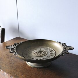 コンポティエ コンポート ガラス φ20cm フランス アンティーク 0501596