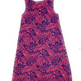 ハワイアン ノースリーブ・ワンピース ９号 カヒコ柄 ピンク [hno-277s09]