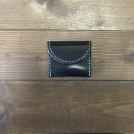 ミニコインケース(スクエアタイプ:黒×ナチュラル)